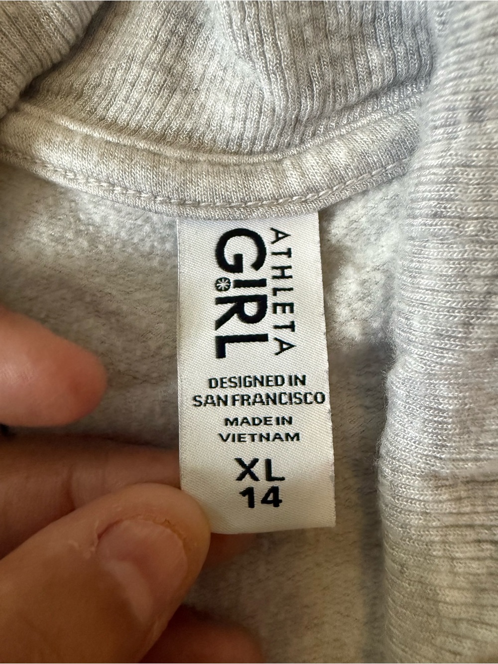 Athleta Girl Gray Open Front Cardigan Modal Pockets Size XL 14 - Picture 7 of 8